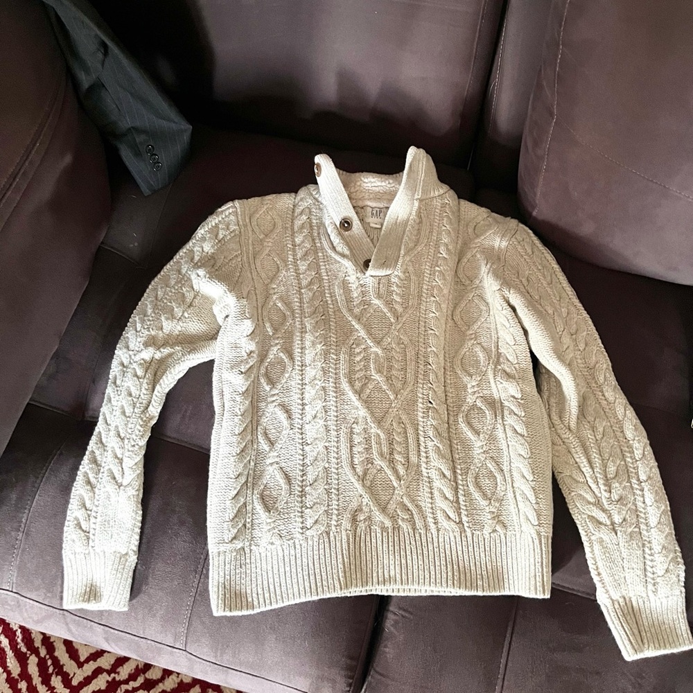 Kids Cableknit Collared Sweater - Picture 8 of 8